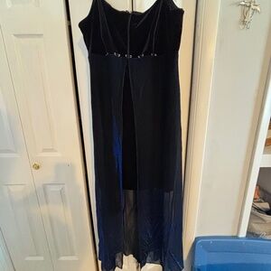 maxi  dress with knee lenght skirt